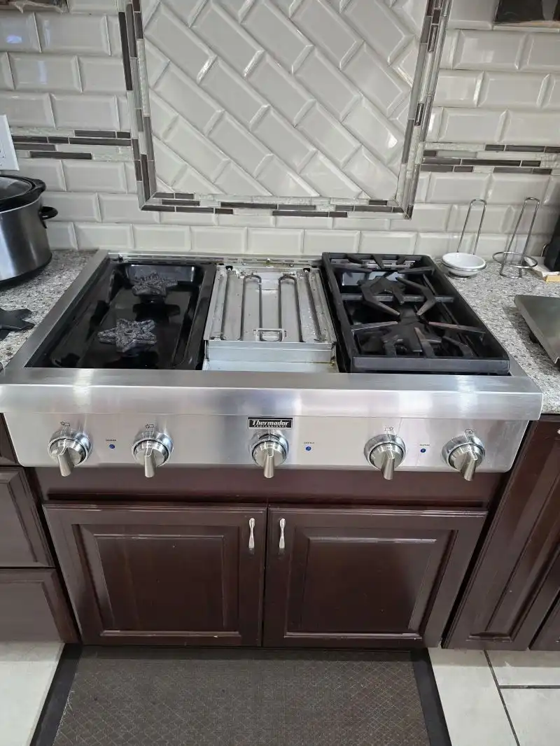 before and after cooktop repair