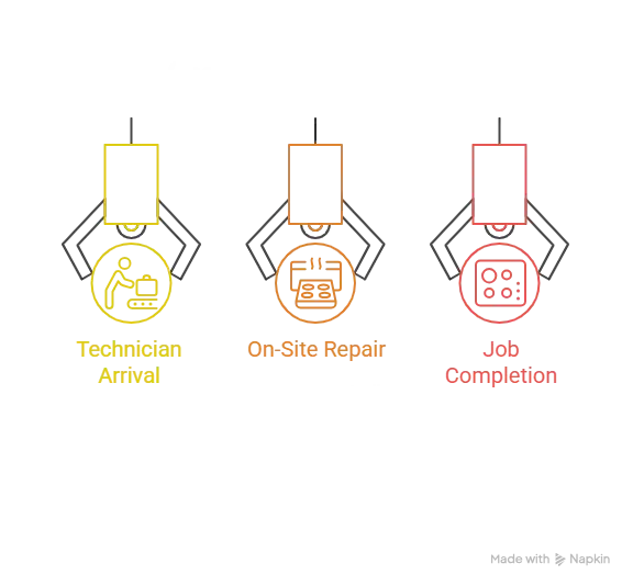 cooktop repair process illustration in laredo